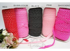 Fold Over Elastic - Print (Large Polkadot) - 2m length